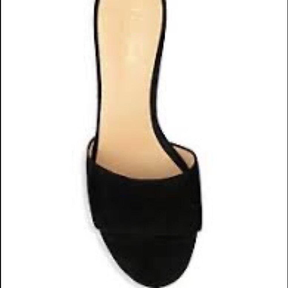 Sophia Milano Italian Suede Slip-on Sandals Black Size 9.5